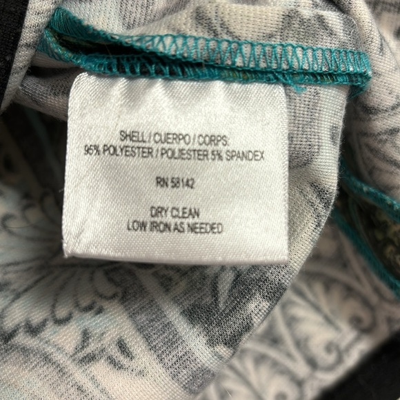 Blue, green and black cap sleeve dress - Picture 5 of 7